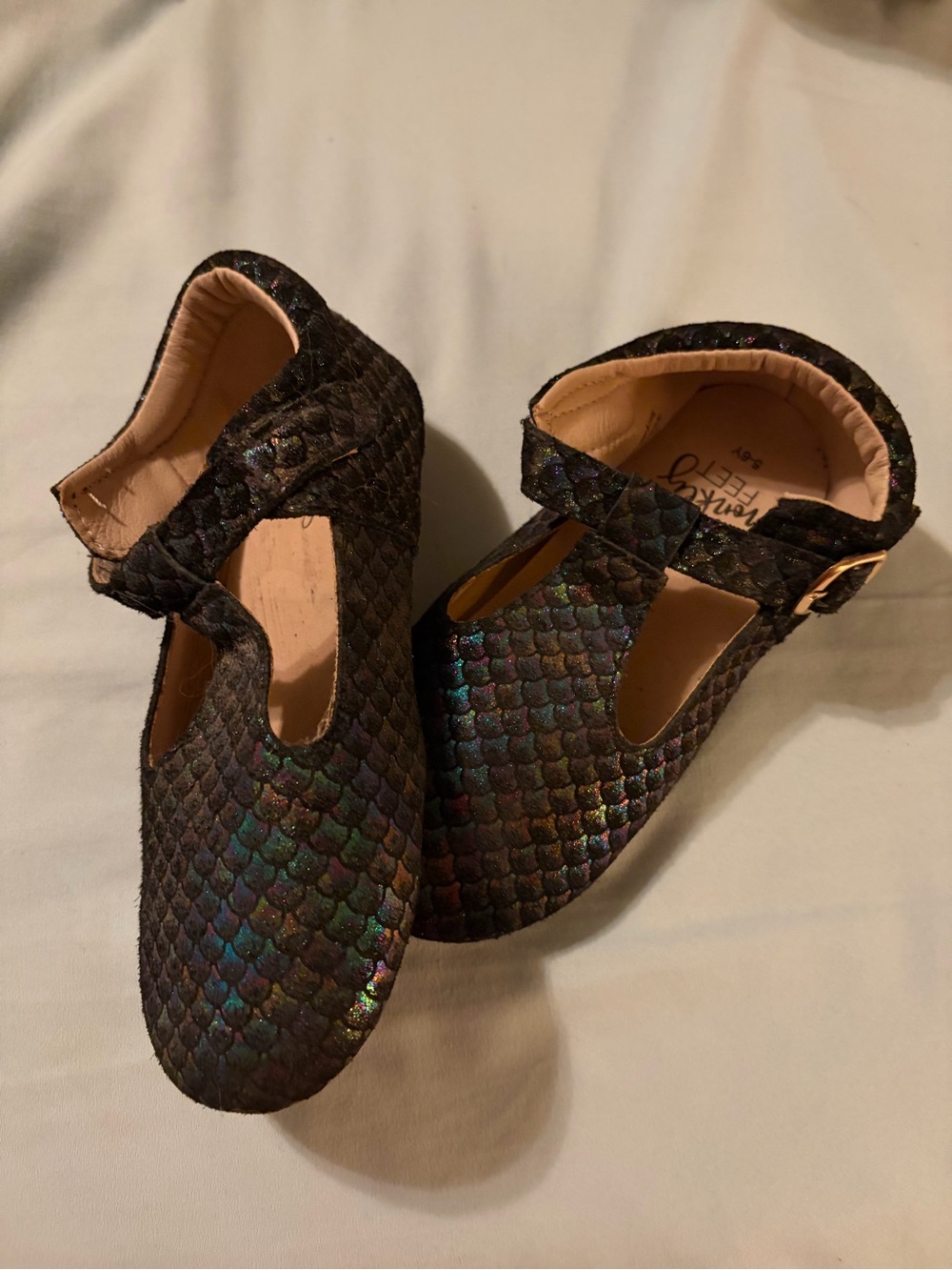 Monkey Feet Black Iridescent Girls Shoes
